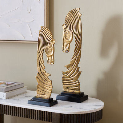 Ensemble de sculpture Equo Gold 2