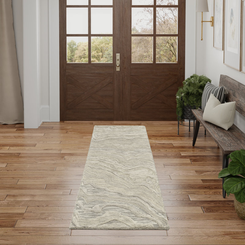 Cahide Abstract Handmade Area Rug, Runner 69 x 229cm