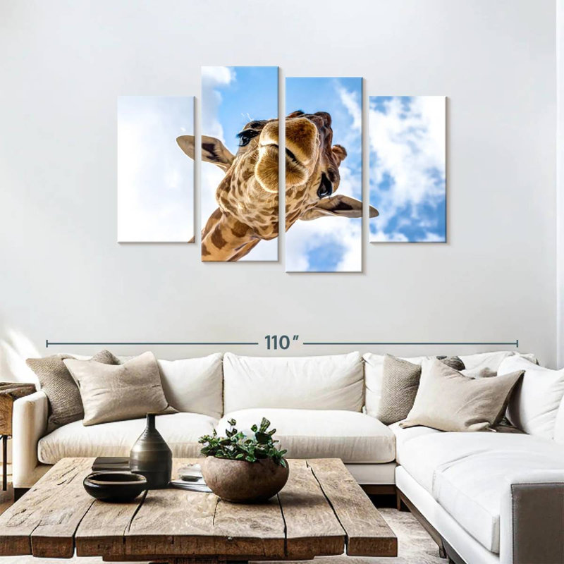 Brampt Curious Giraffe, 48"H x 75"W