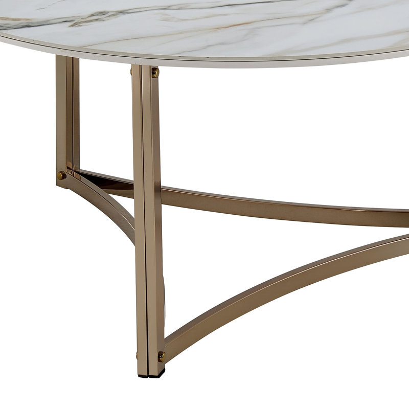 Coffee Table, Sintered Stone Top, 16'' H x 35'' W x 35'' D