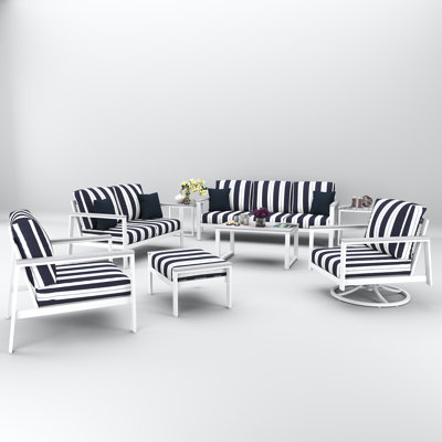 Townsend 7 Person Seating Group With Sunbrella Cushions by Birch Lane
