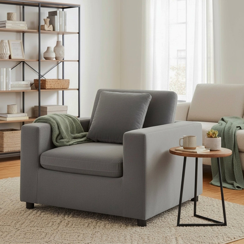 Fauteuil moderne, Gris anthracite