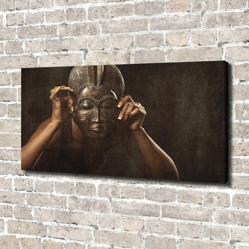 African Mask - Wrapped Canvas Print