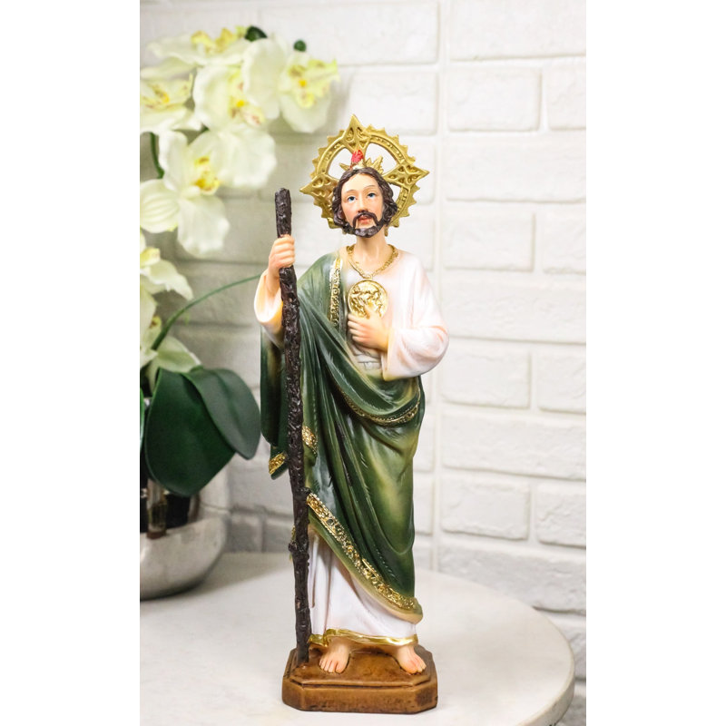 Figurine apôtre Saint Jude Thaddeus, 12" H x 4" W x 3" D