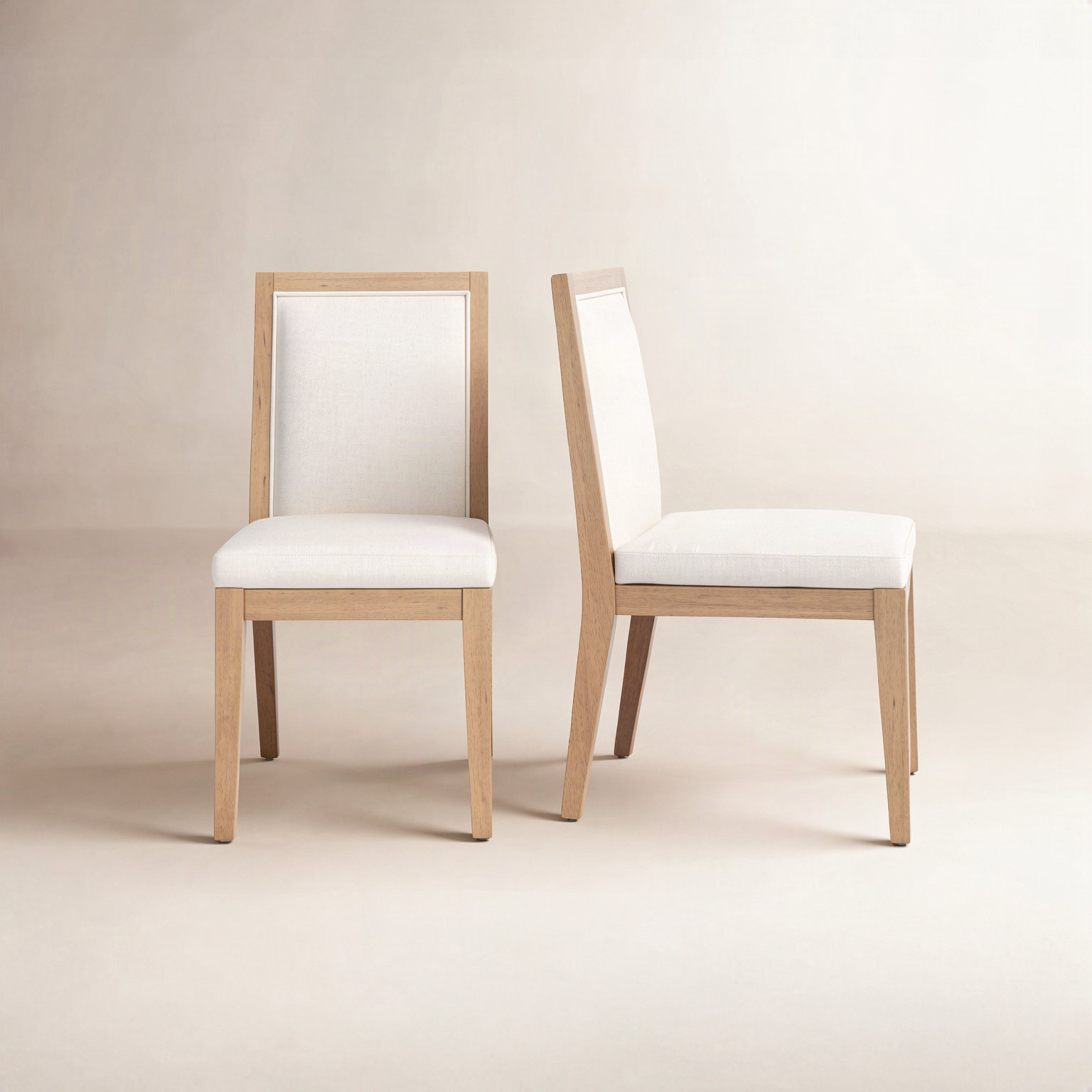 Meria Dining Chair, Alpacas White Linen Blend