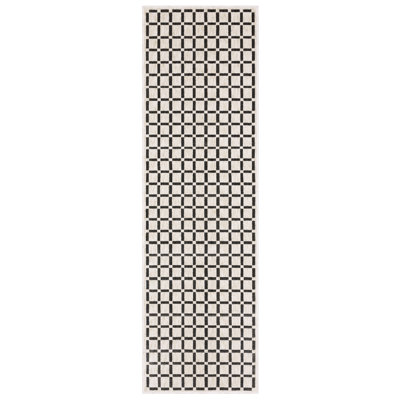 Harlow Geometric Tile Beige/ Black Area Rug