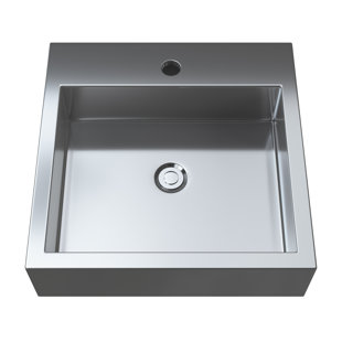 Cantrio Deck Mounted Drop-in Stainless Steel 27.25 in. 1-Hole Double Bowl Kitchen Sink
