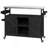 Farmhouse Rolling Outdoor Kitchen Island, Outdoor Bar Cart Grill Table With Stainless Steel Top, Spice Rack, Paper Towel Holder-1242083994