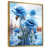 Toile avec cadre flottant or