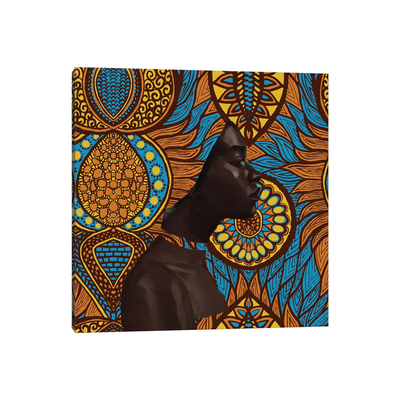 Wax Series by Adekunle Adeleke - Wrapped Canvas Painting, 45.72 cm H x 45.72 cm W x 3.175 cm D