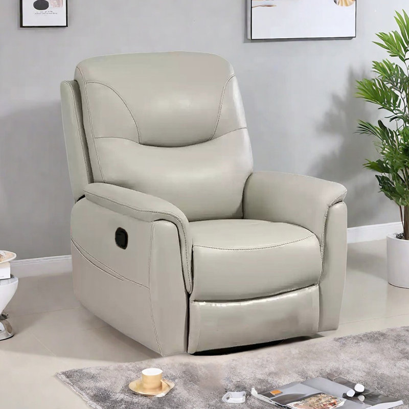 Araminta, Beige Gray Faux Leather