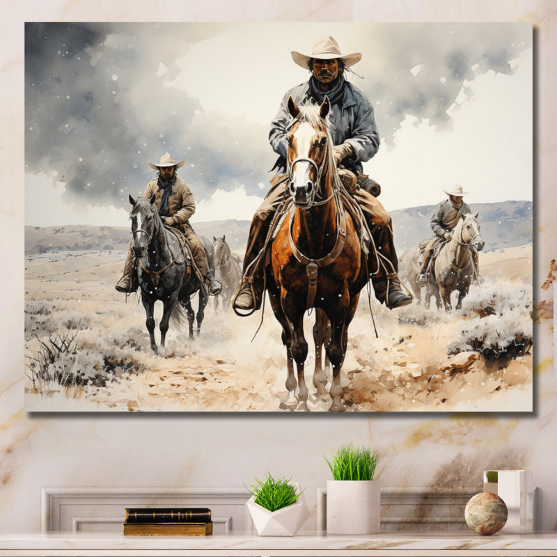 Western Dust and Grit I - reproduction d'art sur toile Western, H 12 po x l 20 po x P 1 po, Toile tendue