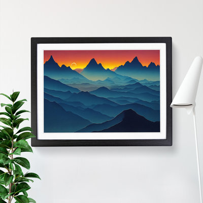 Endearing Mountain Sunset - Single Picture Frame Print