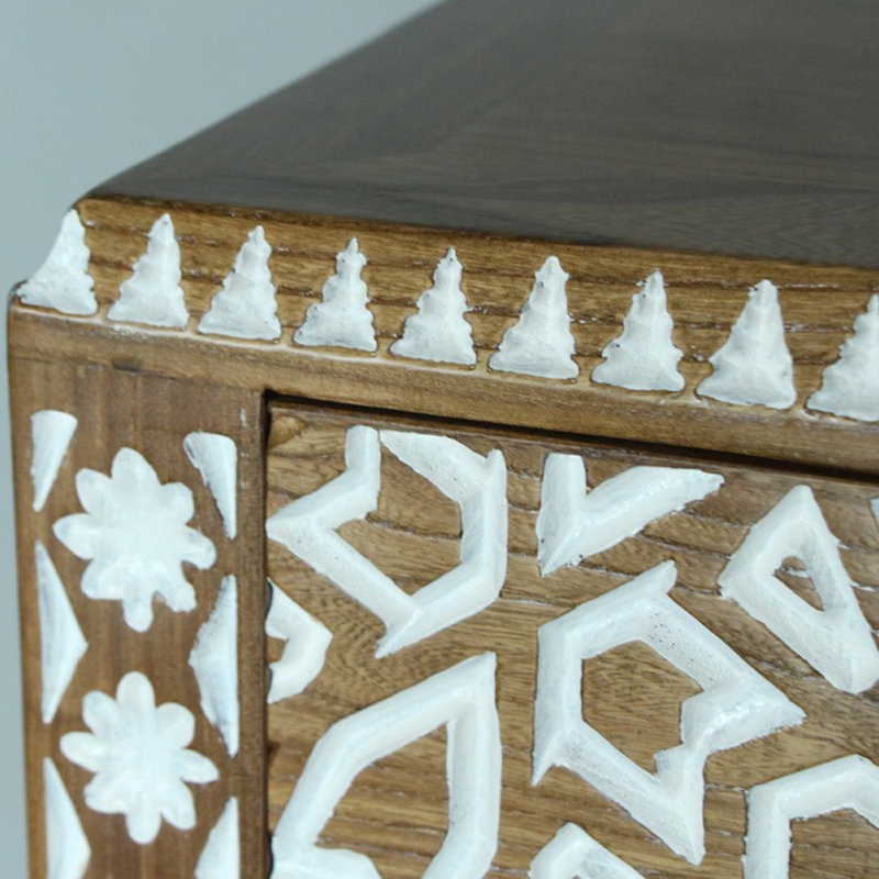 Bohemian Style Solid Wood Console Table
