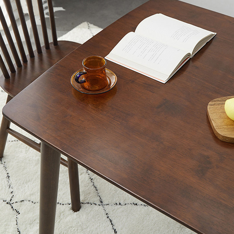 Table de salle à manger rectangulaire brune pour salle à manger / cuisine, H 29,53 po x L 62,99 po x l 35,43 po