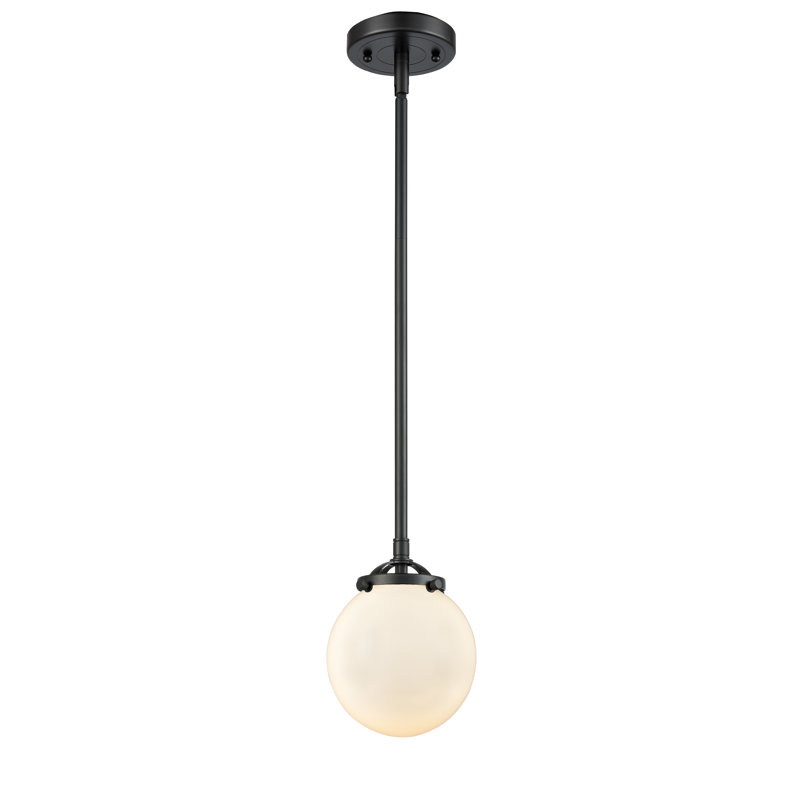 Clementina 1 - Light Single Pendant, Matte White, No Bulb Included, Oil Rubbed Bronze