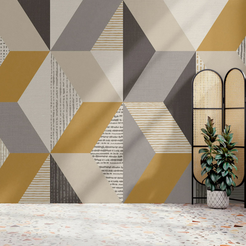 Superfresco Easy Tribal Geometric Print To Order Mural, Yellow