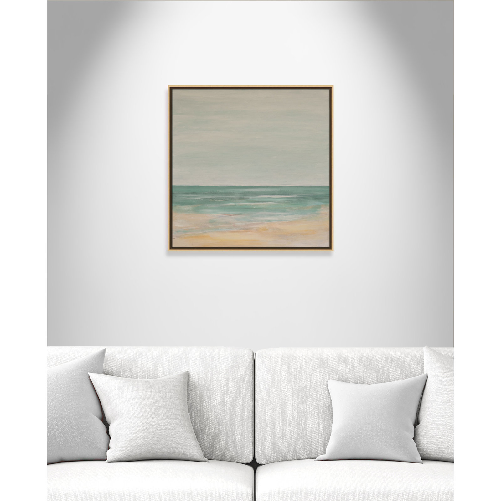 Horizon Print by S.H. Khan, 25.5" H x 25.5" W, Natural