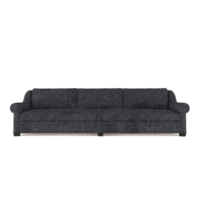 Canapé Thompson, H 32 po x l 120 po x P 41 po, Velours moelleux huître, Ébène