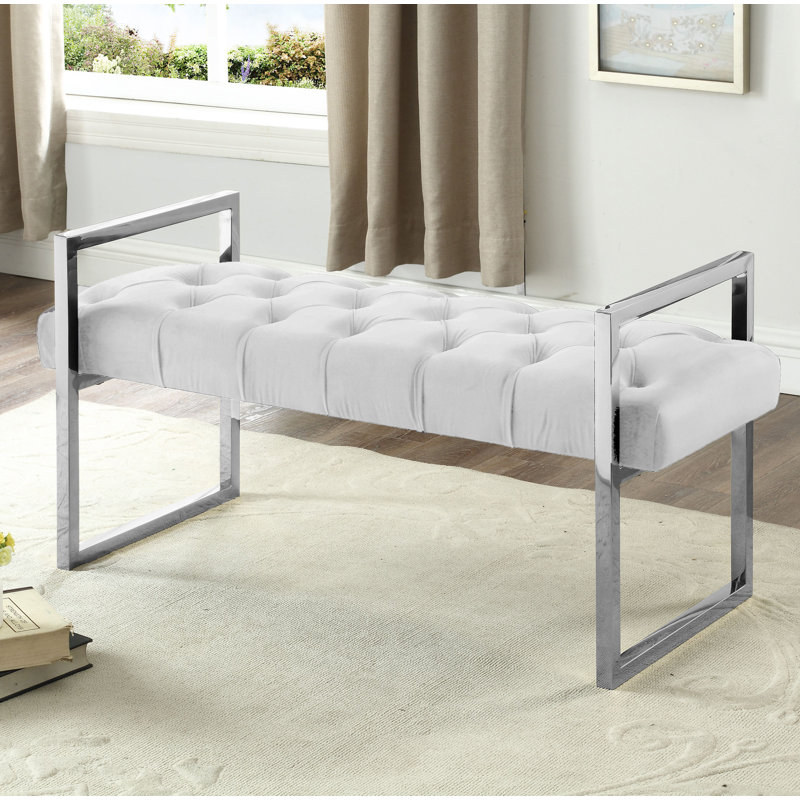 Banc en métal Brammer, Blanc