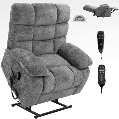 Fauteuil inclinable de massage thermique Lift Lift à deux moteurs à position infinie jusqu'à 350 livres