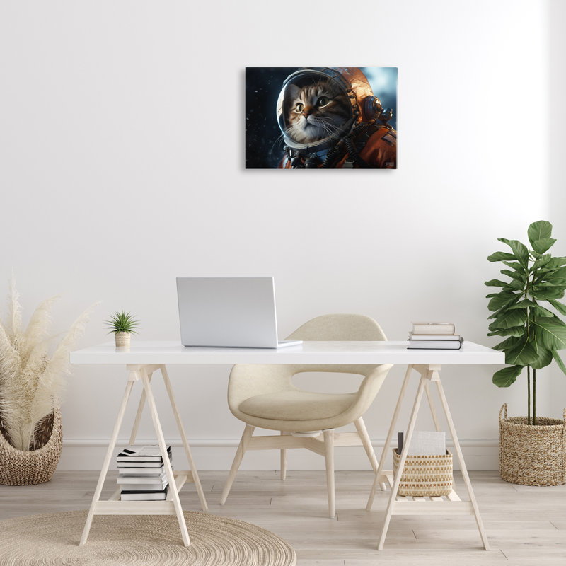 «Astronaut Cat in Space» par Roozbeh Bahramali, H 16 po x l 24 po