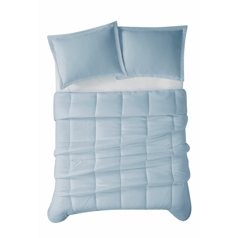 Polyester Ring Stitch Comforter, Twin XL Comforter + 1 Sham, Blue