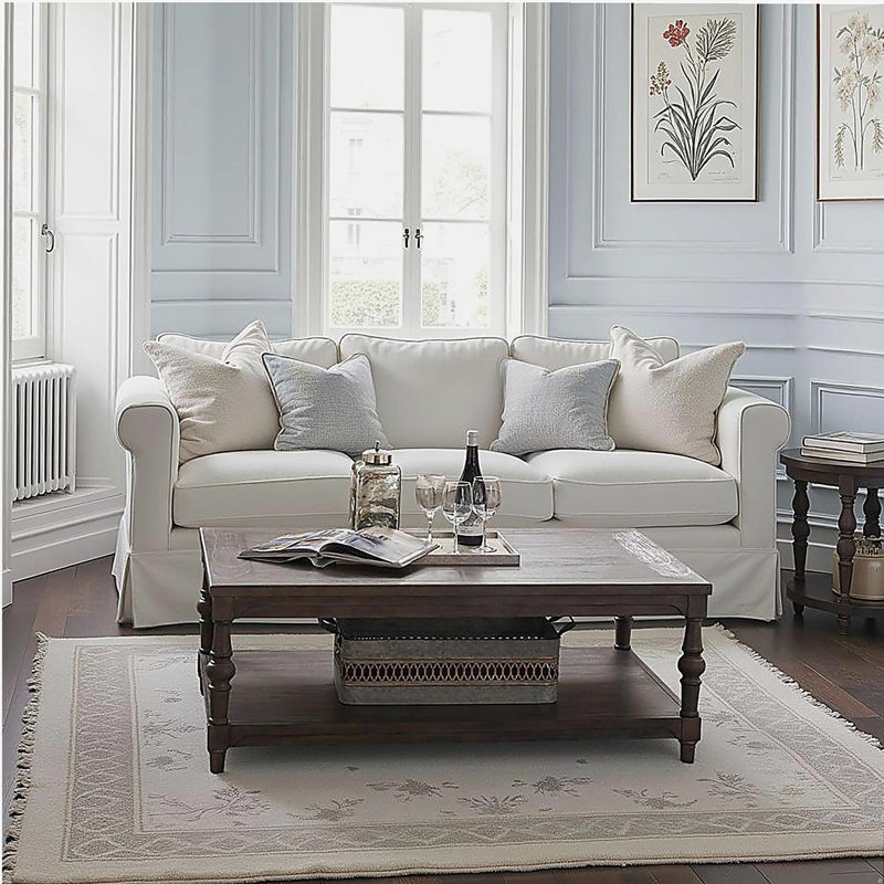 Table basse Middleton de 48 po, aucun assemblage requis, finition noisette rétro