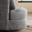 Ensemble de fauteuil d'appoint, fauteuil demi-tonneau pivotant à 360 ° et repose-pieds avec rangement-117494343