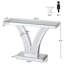 Table de vestibule en forme de V, table d'appoint en miroir, console