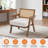 Mid Century Modern Accent Chair, Comfy Living Room Chairs with Sturdy Wood Legs, Rattan Backrest-1906186211-1906186208