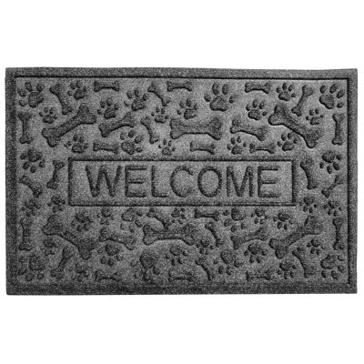 Welcome 28in. x 18 po Paillasson antidérapant pour l'intérieur et l'extérieur