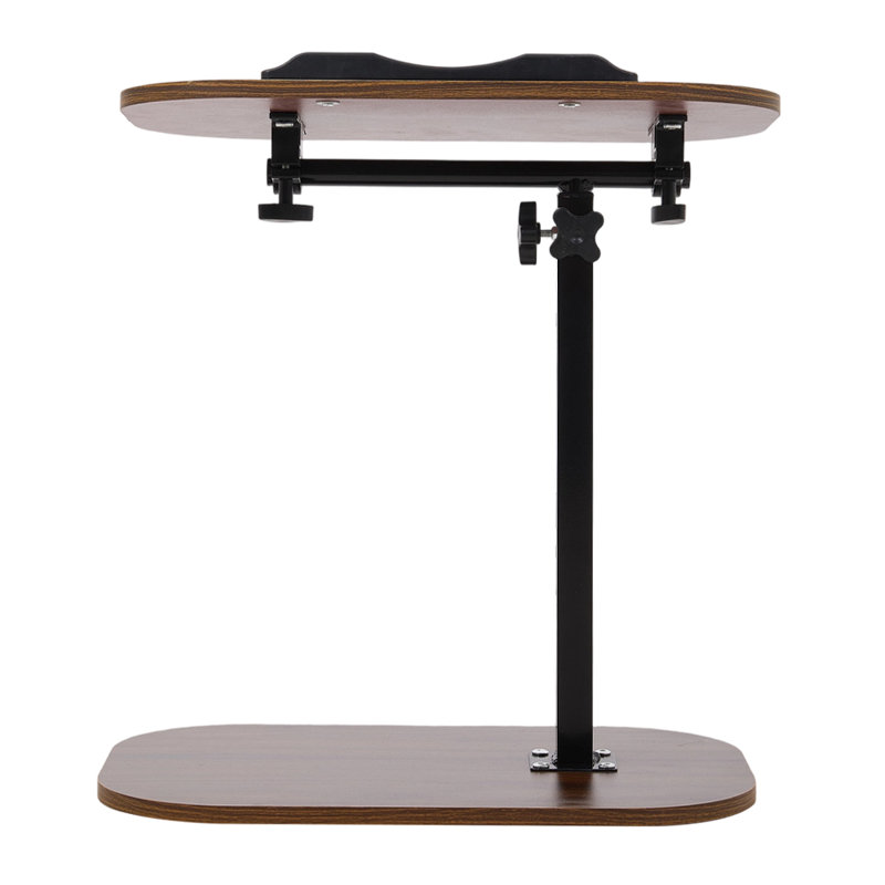 Adjustable Height Foldable Computer Desk, Brown