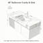Armoire de salle de bain murale 24 po pré-assemblée, structure en contreplaqué avec 2 portes, comptoir d'évier en céramique encastré avec trou de robinet pré-percé-132392673-132392674