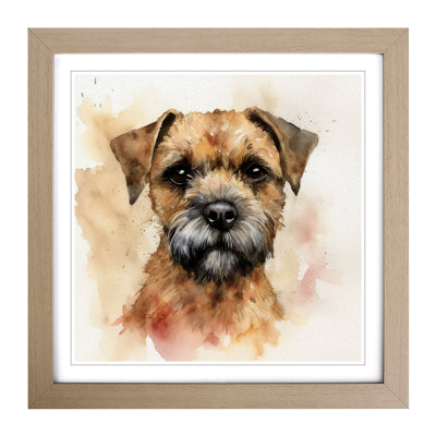 Border Terrier Watercolour - Framed Print