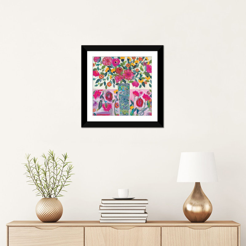 «Amazing Vase», impression sur toile, H 16 po x l 16 po x P 1 po, Papier d'art encadré noir, Blanc