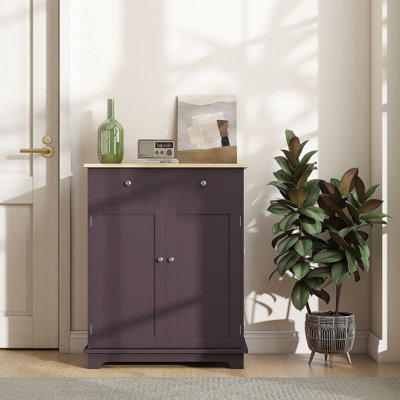Sideboard with Countertop, Modern Kitchen Storage Cabinet, Coffee Bar Cabinet