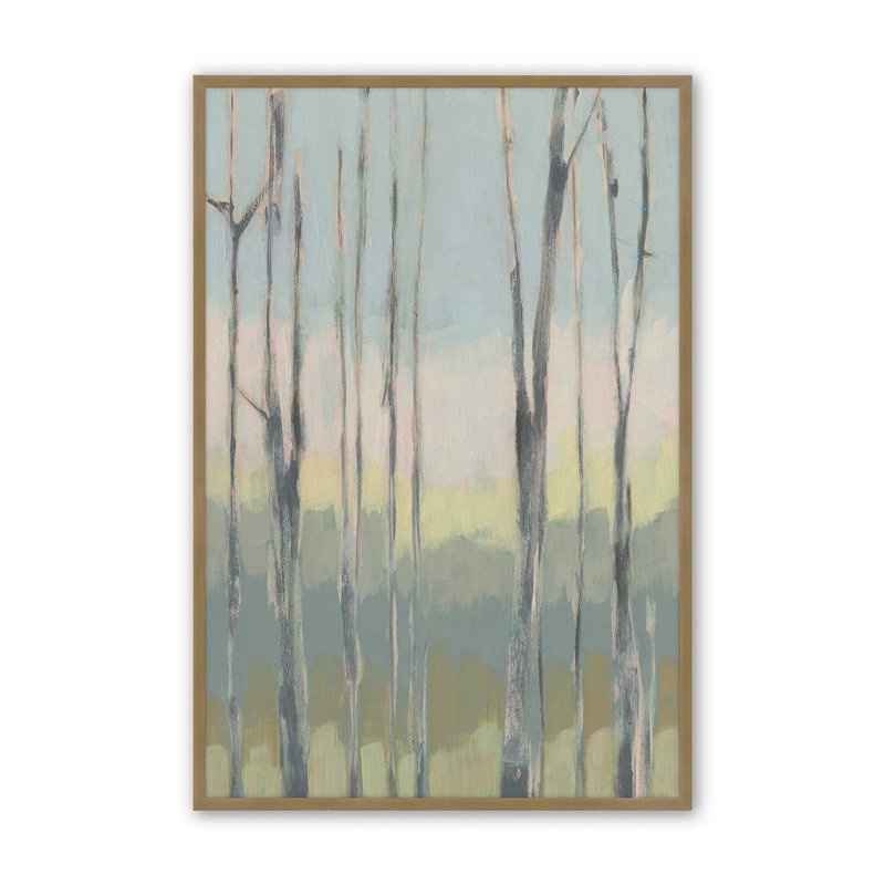Gentle Light Between Trees I Print, Brushed Gold, 11.25" H x 9.25" W