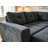 Kathy Reversible Pull-out Sleeper Sectional In Charcoal Chenille-1951510