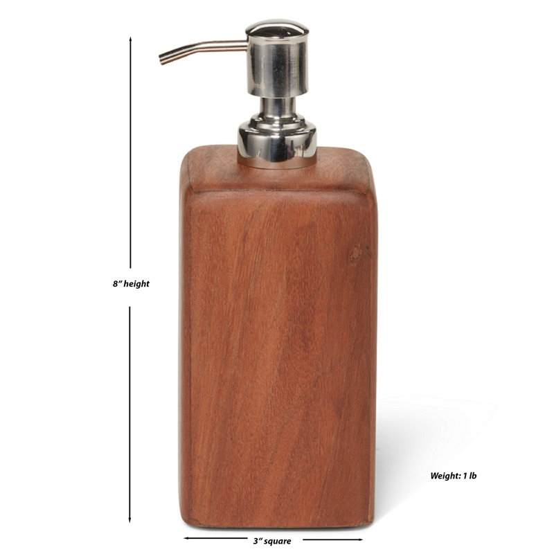 Rustic Wood and Metal Bathroom Accessory Set