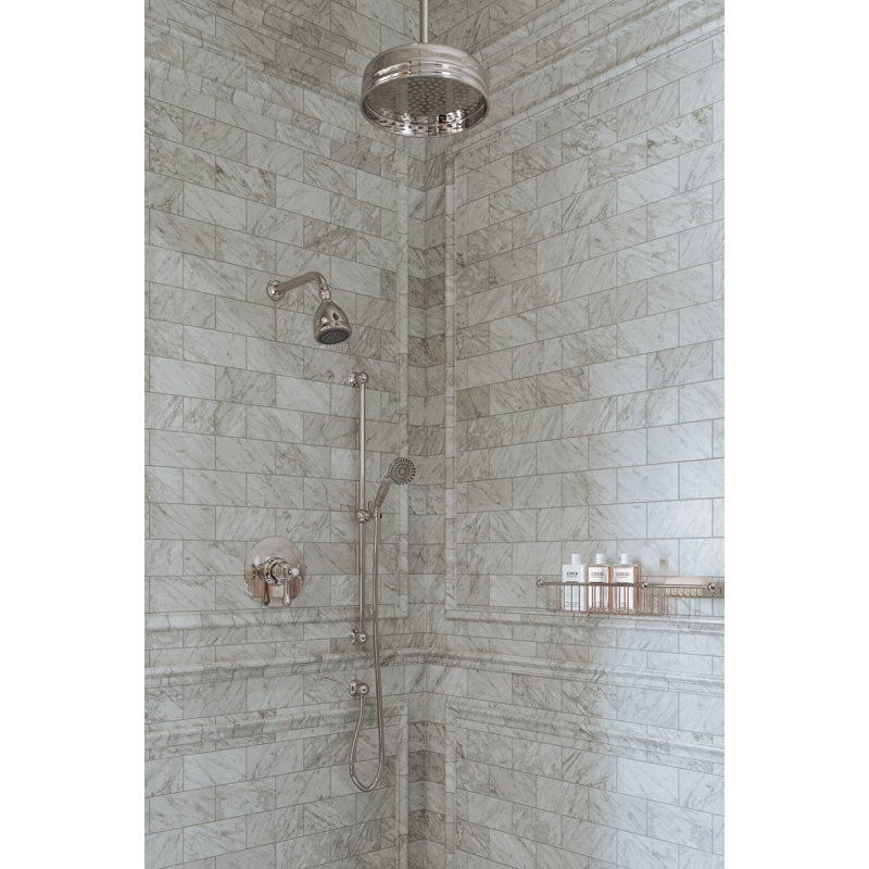 7.38" Reach Wall Mount Shower Arm, Polished Nickel