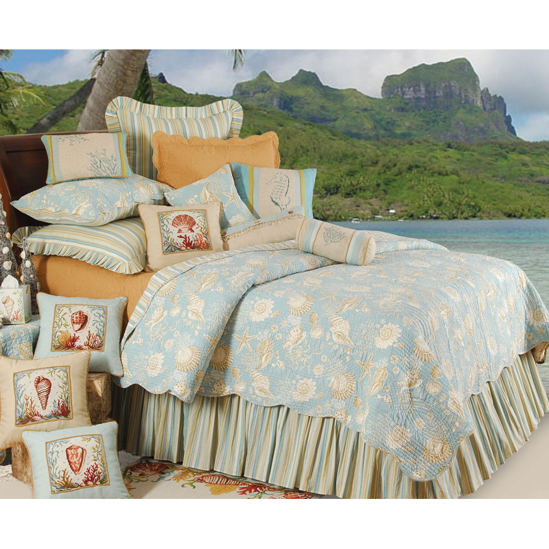 Jupe de lit 14 po Natural Shells, Double