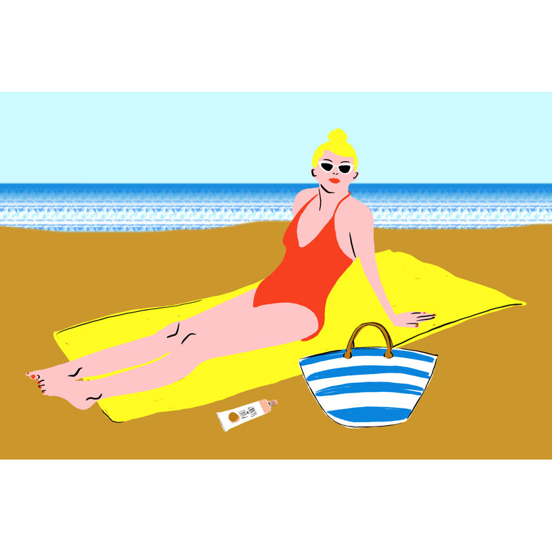 Beachy Keen II by Blanckslate - Painting on Canvas, 30cm H x 46cm W, Wrapped Canvas