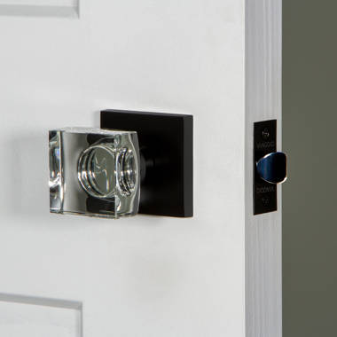 Emtek 5209-MDC-US4 Modern Disc Door Knob Privacy Set With Disk Rosette  Satin Brass