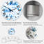 Horloge murale triangulaire géométrique bleu clair sur fond blanc I-621487164