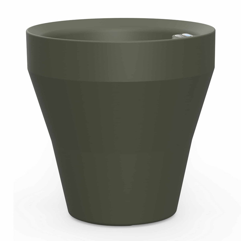 TruDrop Rim Modern Self Watering Plant Pot, Olive, 22" H x 22" W x 22" D