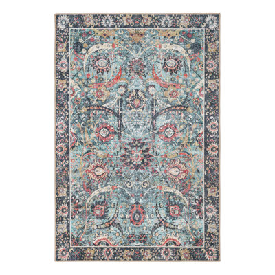 Maelei Performance Chenille Floral Indoor Rug