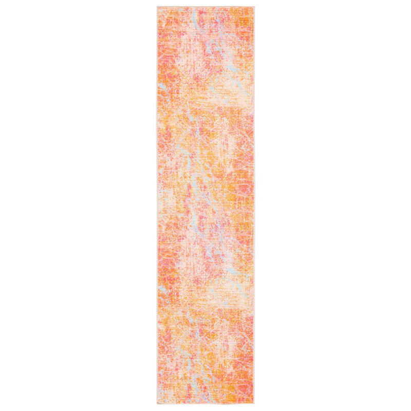 Tapis abstrait lavable à la machine Migneco, Tapis de couloir 2 pi 2 po x 9 pi