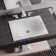 Eurocube® Alpine White Rectangular Undermount Bathroom Sink with Overflow