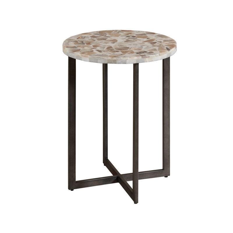 Stone Top End Table